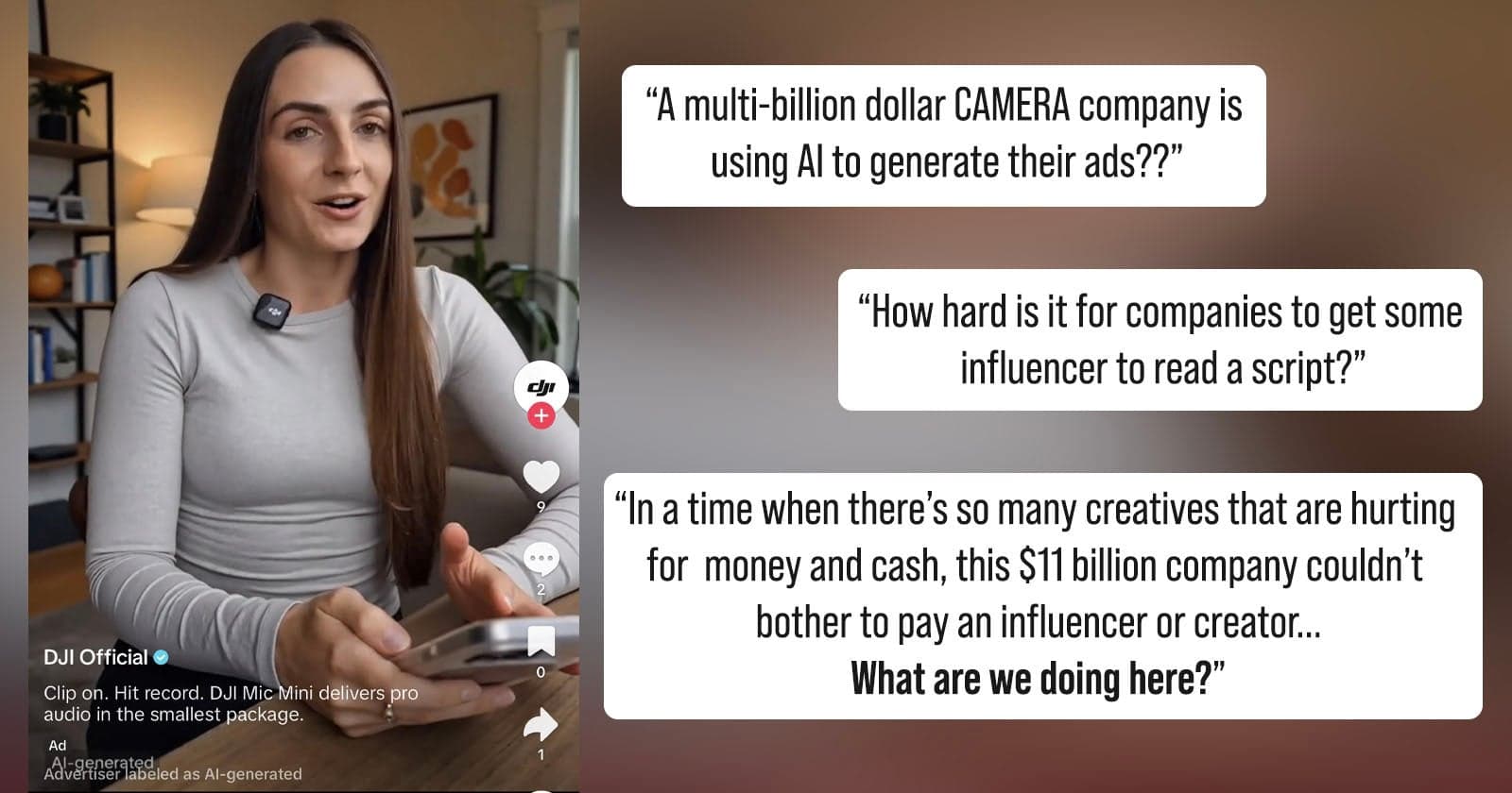 DJI Used an AI-Generated ‘Person’ In an Ad, Angering the Actual Humans Who Buy Products