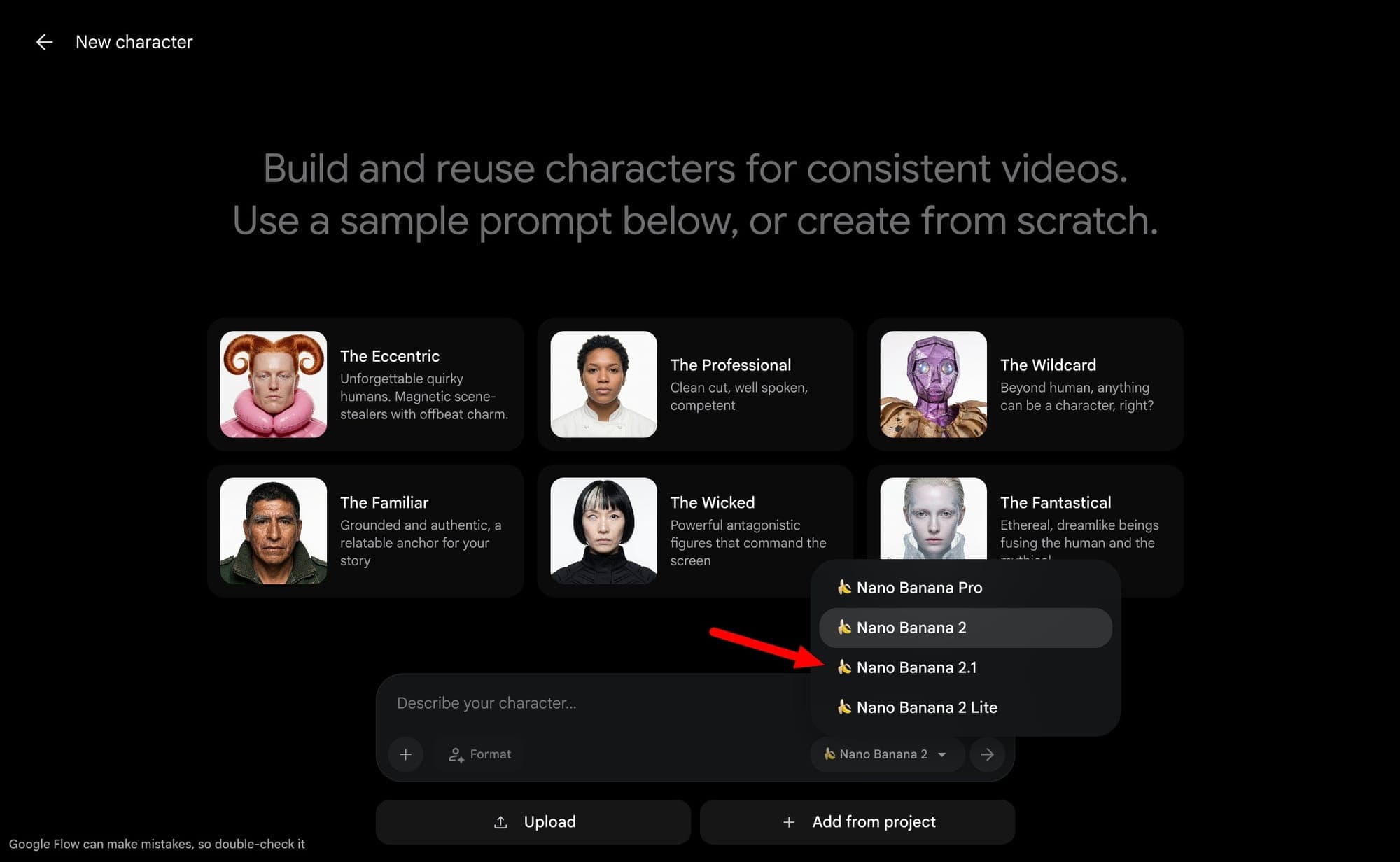 New Google Flow build now points to Nano Banana 2.1
